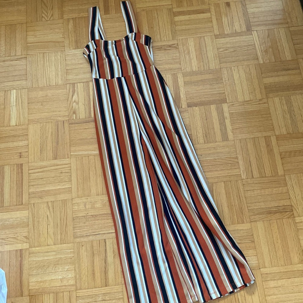 UO soft striped jumpsuit